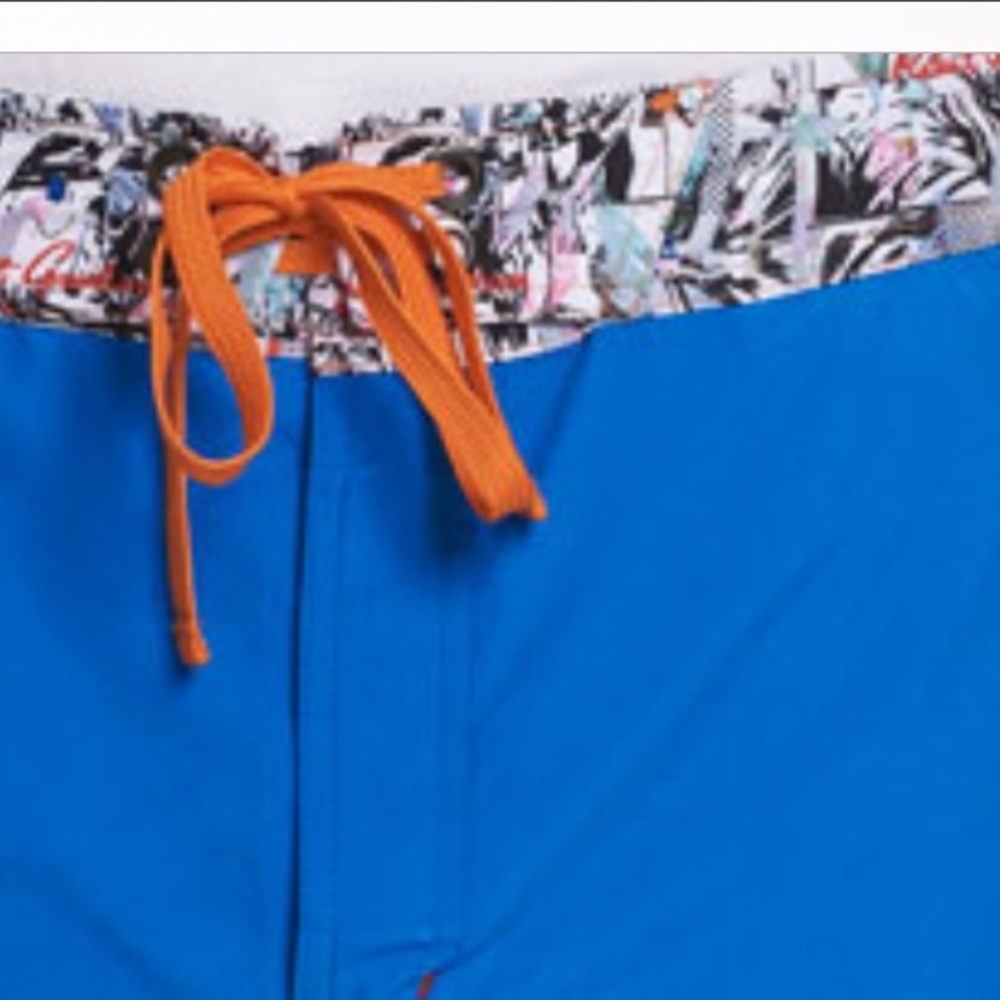 NWOT - ROBERT GRAHAM CAPTAIN GOOD SWIM TRUNKS IN COBALT - Picture 2 of 2